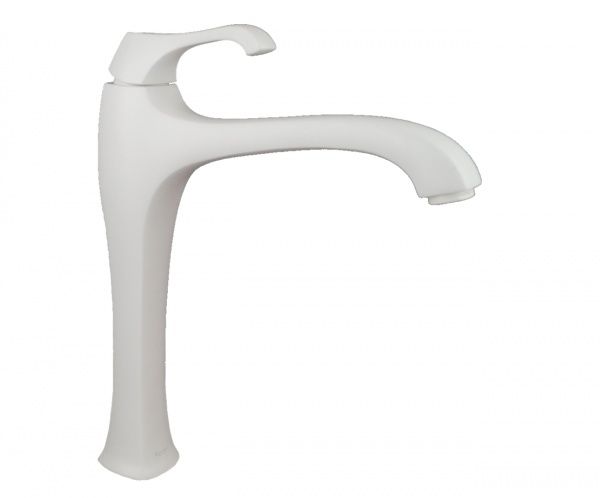 76006BIO Высокий смеситель Ares с донным клапаном для раковины, цвет белый-матовый EMMEVI