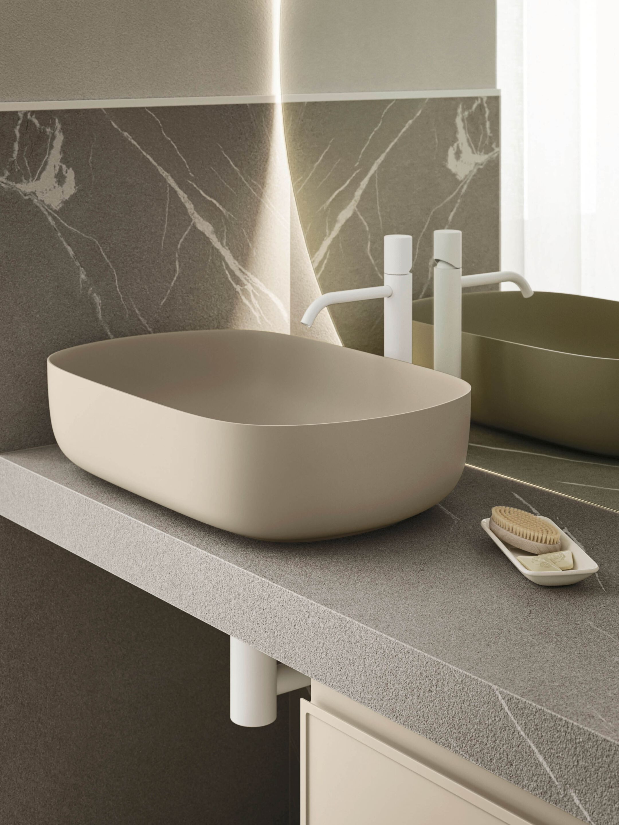 Подвесной умывальник с ящиками Arbi Arredobagno декор ARCH-00110806 - Вид №1