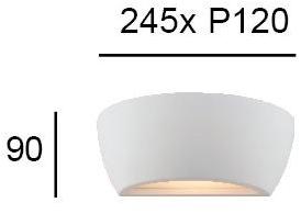 Terzo Light Бра из гипса прямого и отраженного света  V4004301  - Вид №1