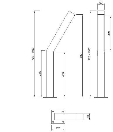 ENGI Светодиодный столб из нержавеющей стали  En500  - Вид №3