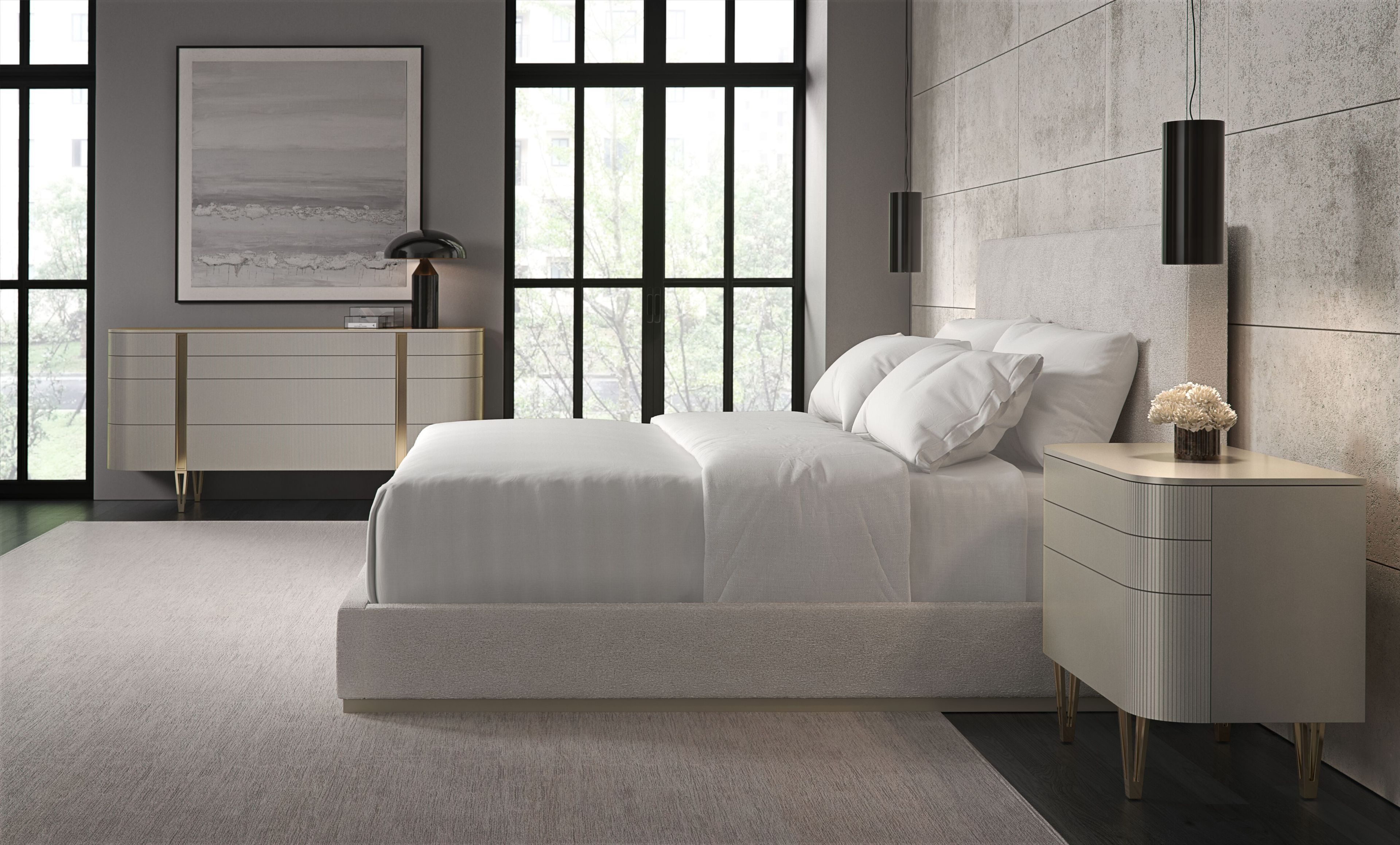 Двуспальная кровать с мягкой тканью Caracole BOUTIQUE ARCH-00064943 - Вид №2