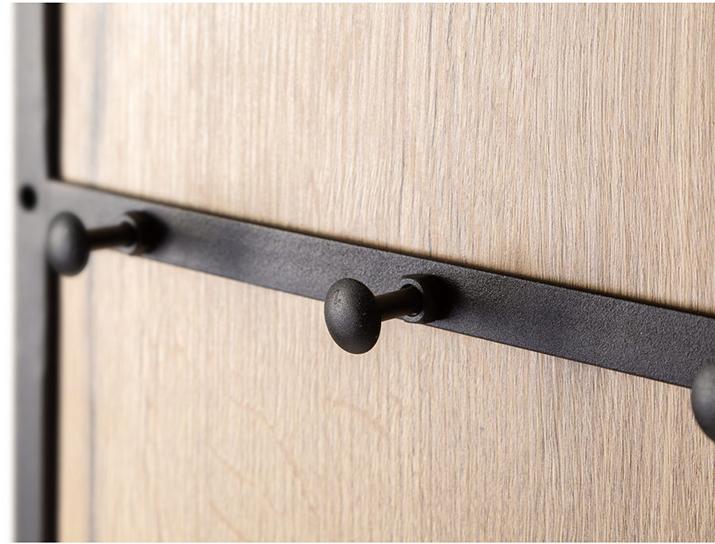 1791 Панель для прихожей с вешалкой Loft Дуб Натур R-HOME 4009303H_Натур - Вид №3