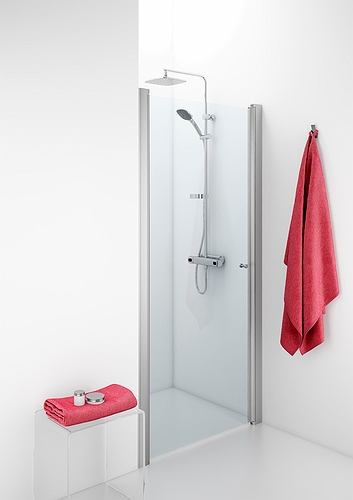 500.891.00.5 Распашная дверь IDO Showerama 10-0, IDO Showerama 10-0, матовый профиль / прозрачное стекло, 900 мм 