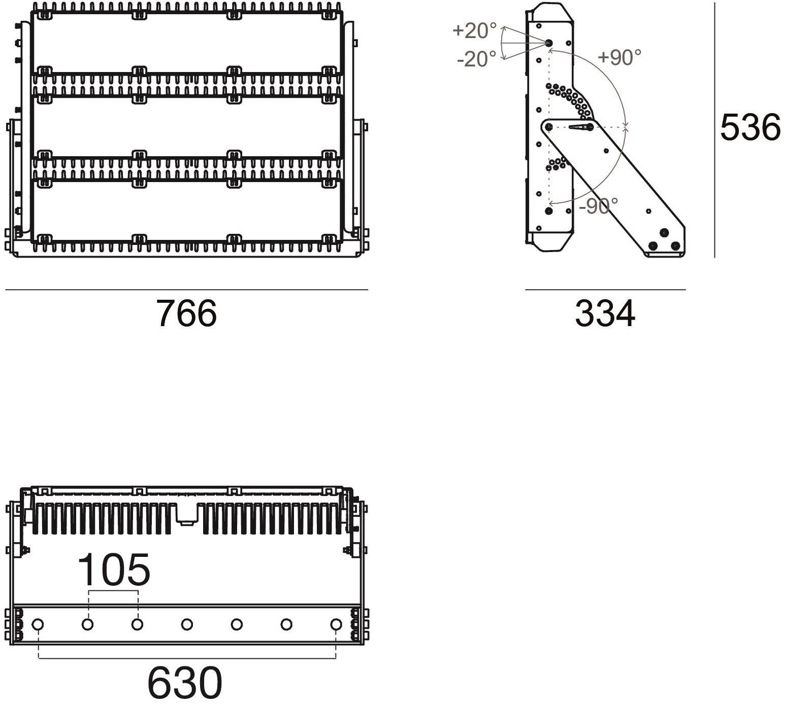 Linea Light Group Светодиодный проектор для улицы из алюминия и стекла Biglamp sun-id-1493128 - Вид №6