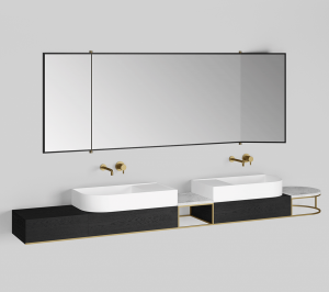 Ex.T Nouveau Консоль с двумя раковинами, полками и ящиками Nouveau-comp_4