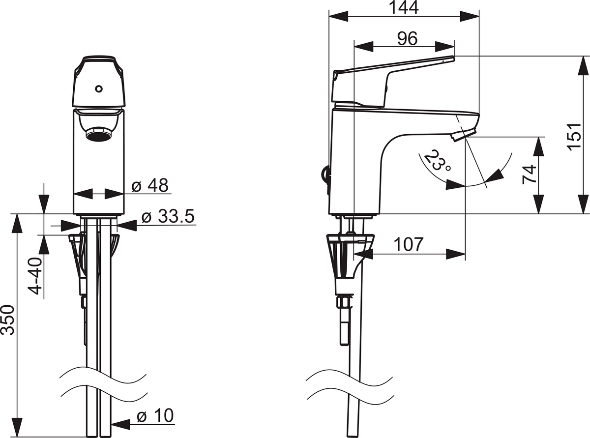 Oras 1810G Смеситель для умывальника 1810G Vega Хром  - Вид №1