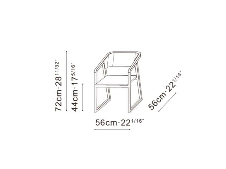 Дубовый стул с подлокотниками CAMERICH MING ARCH-00049057 - Вид №4