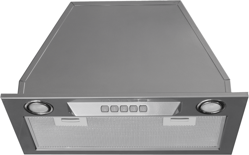 INLINEA 52 XE Встраиваемая вытяжка, ширина 52 см, отвод/рециркуляция, 650 м3/час, электронное управление, 3 скорости, галогенное освещение 2х20 вт, анодированный алюминиевый жироулавливающий фильтр,таймер, угольный фильтр с6с (опция), 42-58 дб, цвет сереб Santreyd 