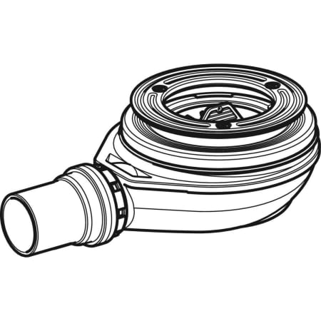 150.581.00.1 Сифон для душевых поддонов Geberit d90, высота гидрозатвора 30 мм, воронка из ПНД Geberit  - Вид №4