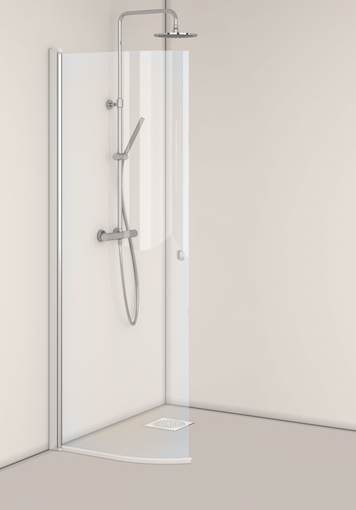 1450322 Igloo Pro Душевая Дверь Изогнутая Прозрачное Стекло 90 Hafa Прозрачный  - Вид №1