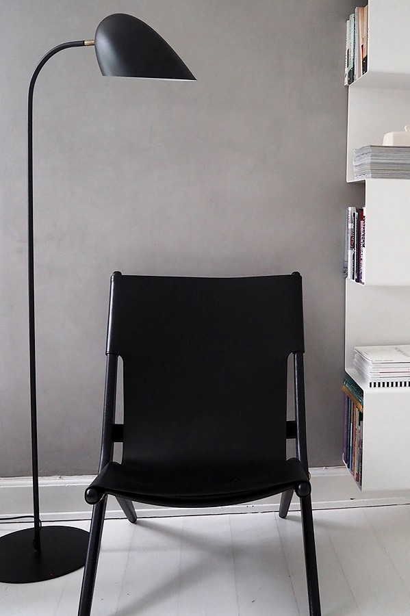 3960_6551001 Лампа напольная hitchcock, 157хD30 см, черная матовая Frandsen  - Вид №3