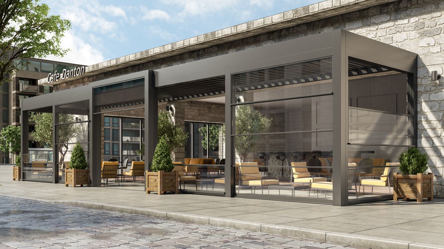 Стеклянная крышка перголы GLM Outdoor Solutions GUILLOTINE G160D ARCH-00090750 - Вид №1