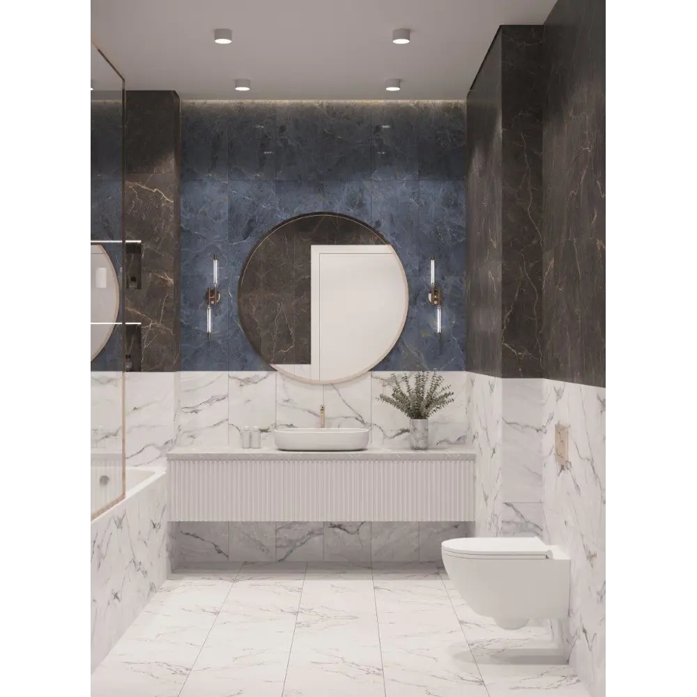 Настенная плитка AXIMA Байкал - синий мрамор 30х60 см 89231695 STLM-0947014 - Вид №3