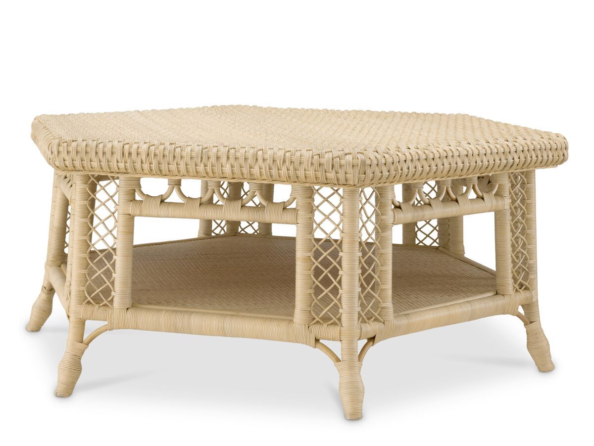 Шестигранный журнальный столик из ротанга Eichholtz SABA HEXAGON ARCH-00137856