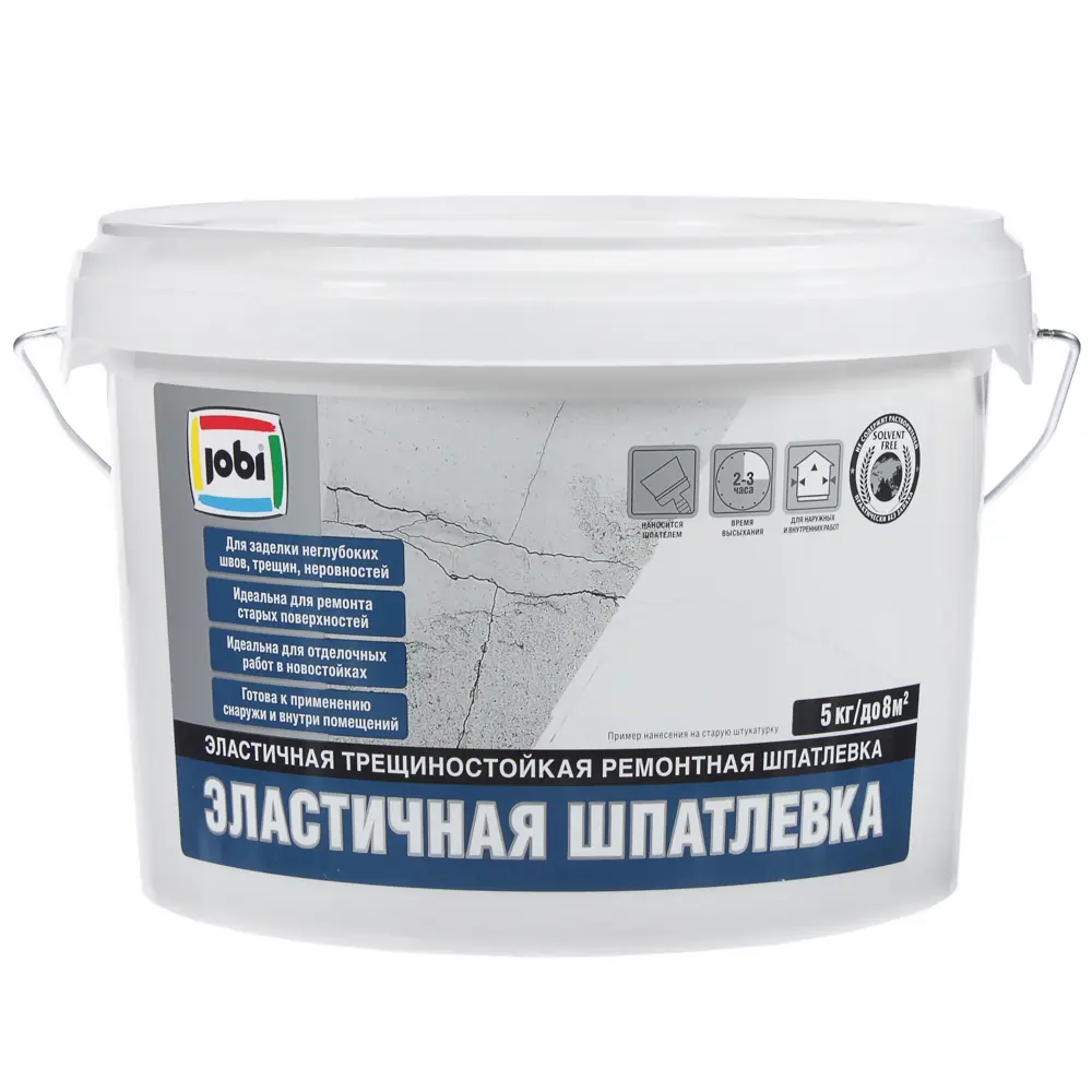 Эластичная шпатлевка Jobi для внутренних и наружных работ 5 кг 81950519 STLM-0014709