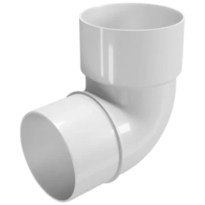 Колено трубы Ø80 67° белый