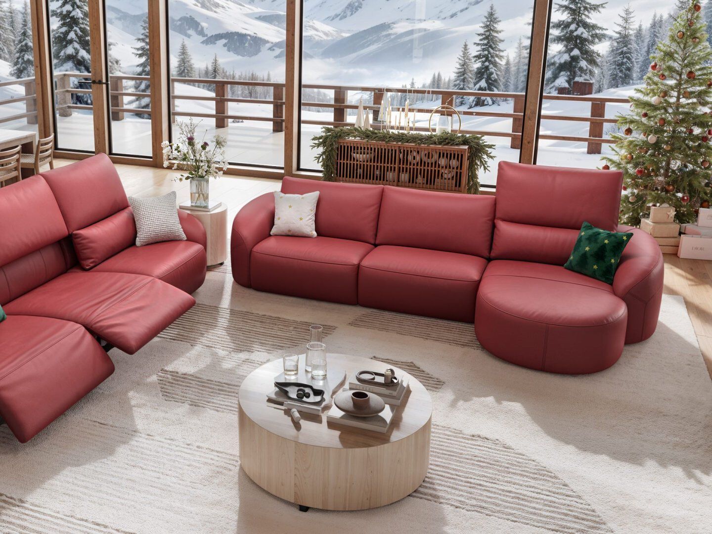 Кожаный диван с полуостровом Sofanella Санкт-Мориц ARCH-00038944 - Вид №5