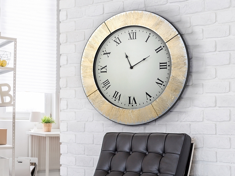 073344 Часы золотые Ø60 Schuller Aurora