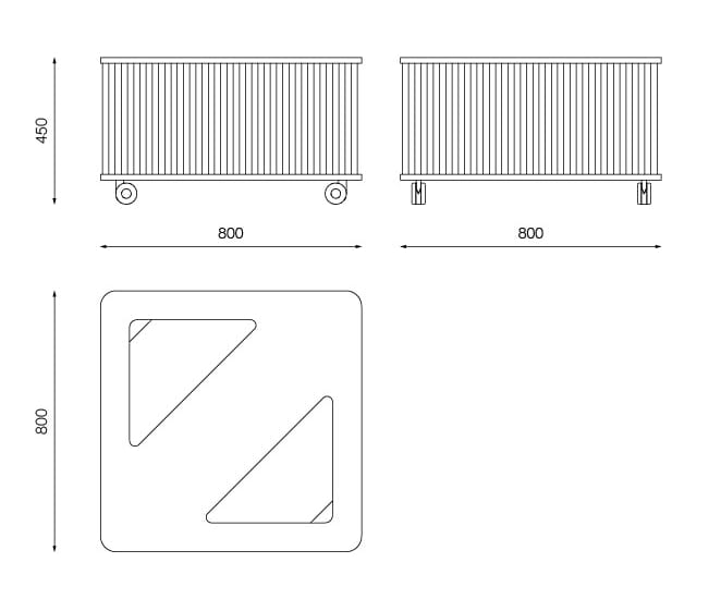 Низкий журнальный столик из войлока с колесами Askia THE CATCHER ARCH-00150503 - Вид №17