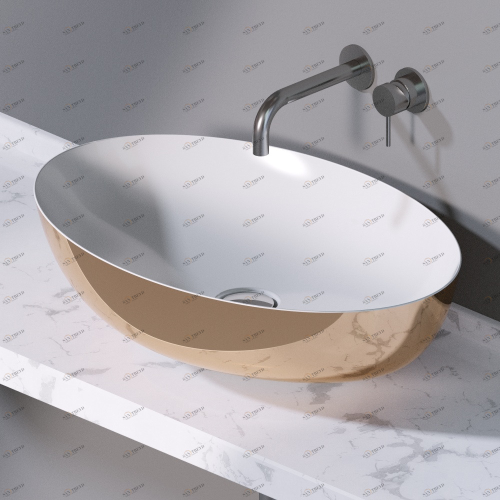 L600255 Накладная раковина на столешницу  овальная A. e T. Italia ELITE AeT ITALIA