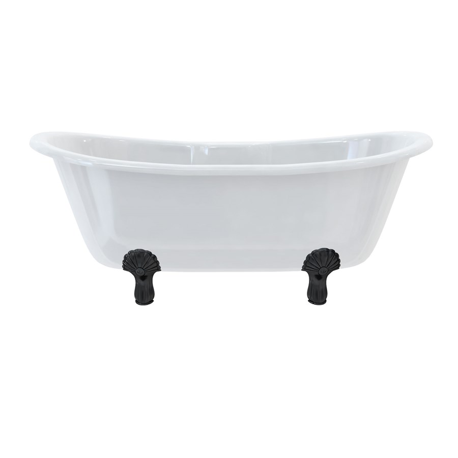 Burlington Двухсторонняя ванна Bateau с роскошными ножками с ножками Luxury Arc в белом цвете L2W T10F  - Вид №6