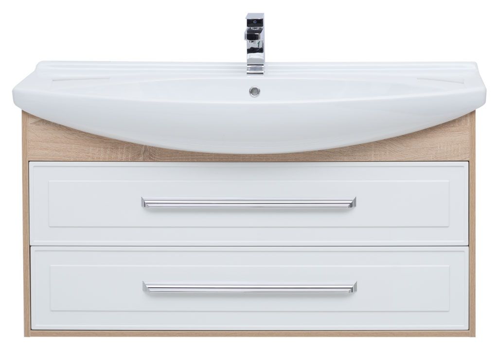 Тумба с раковиной Aquanet Остин 120 дуб сонома/белый 0020173400175450 - Вид №2