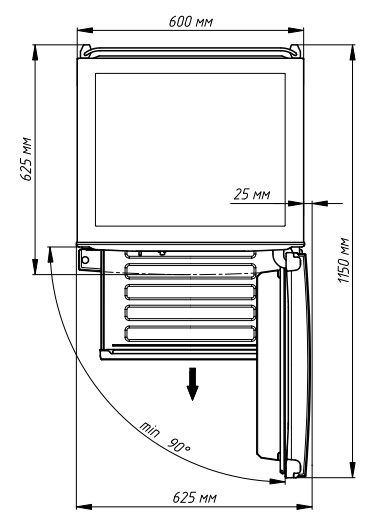 9066255 Холодильник с морозильником   Бирюса C980NF серый STDN-0067083 - Вид №13