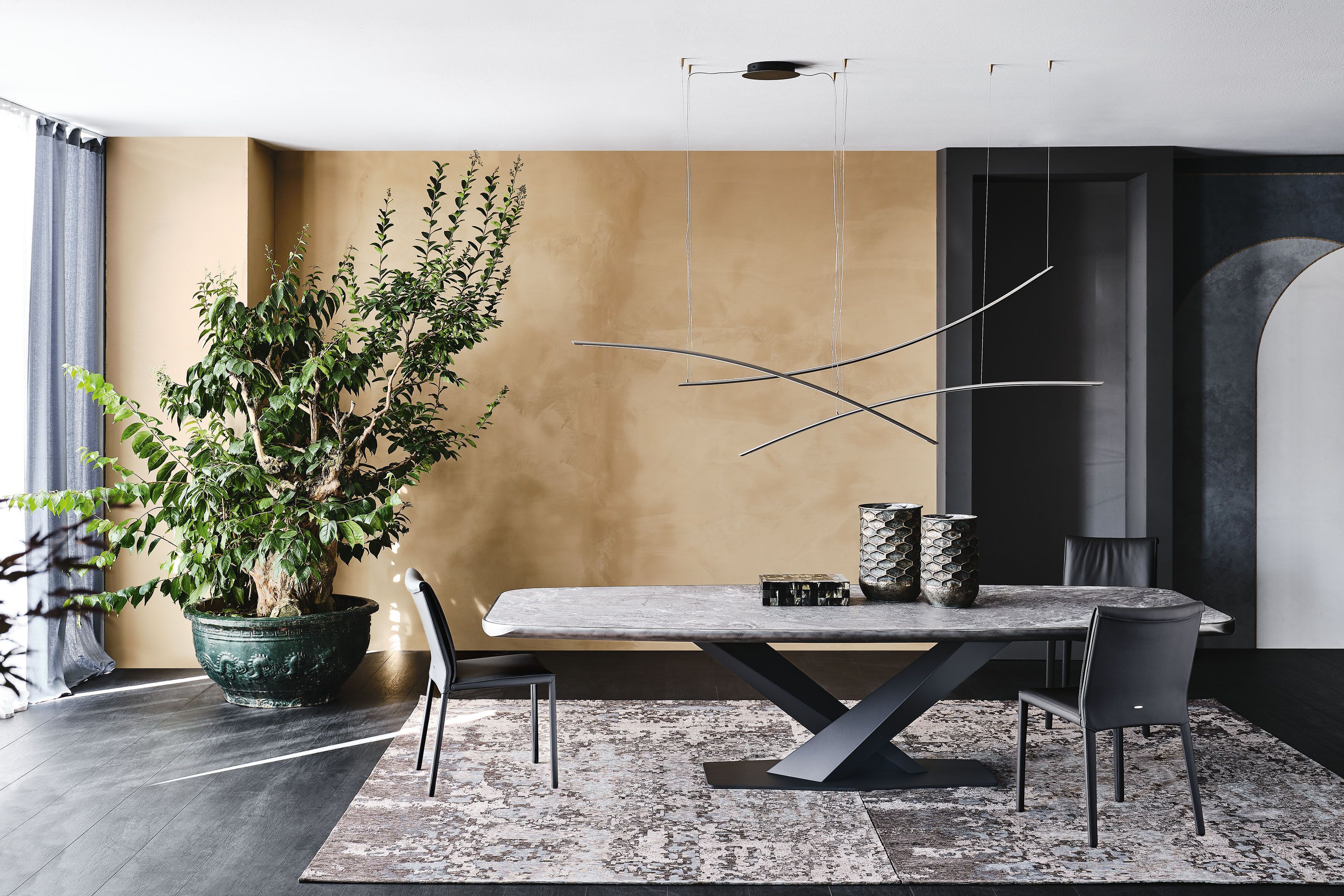 Керамический и стальной бочковый стол Cattelan italia Stratos ARCH-00114354 - Вид №8