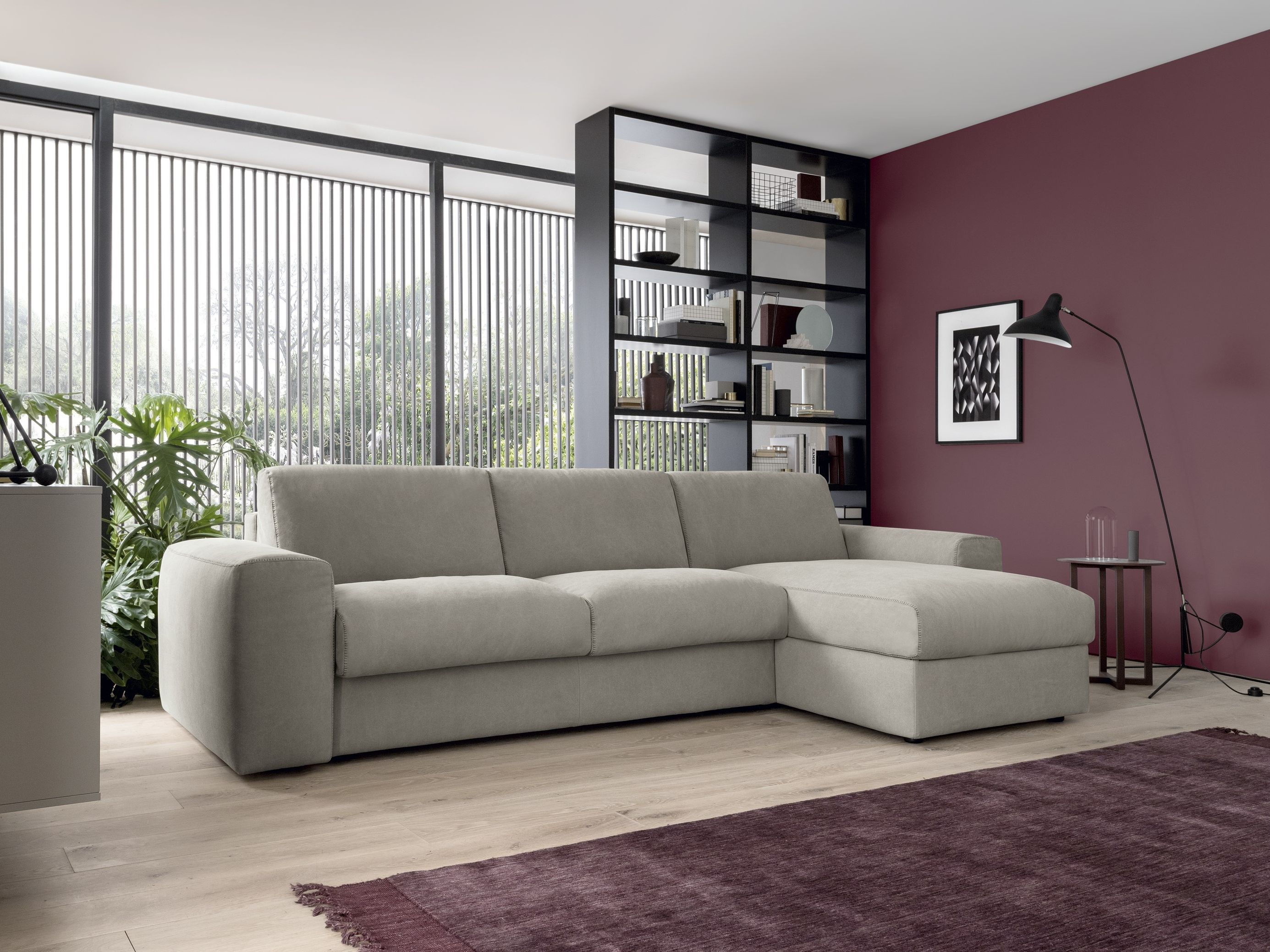 Двуспальный диван-кровать из ткани с полуостровом Felis Day &amp ARCH-00089866 - Вид №1