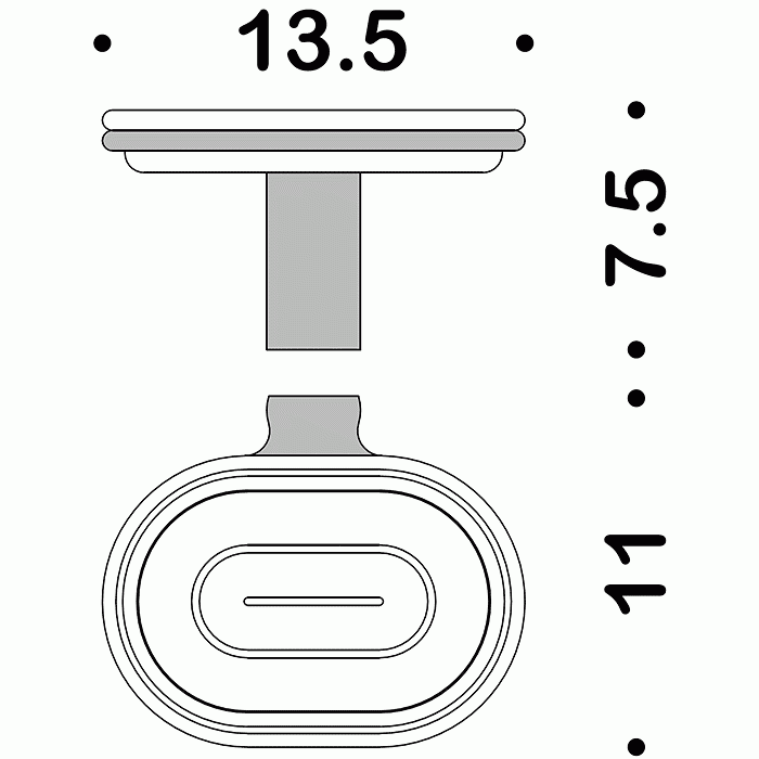 B0101 Мыльница настенная COLOMBO LUNA Colombo Design - Вид №2