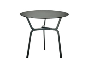 Круглый стол из хрусталя и алюминия