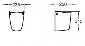 290530000 Полупьедестал для раковины овальная Keramag  - Вид №1