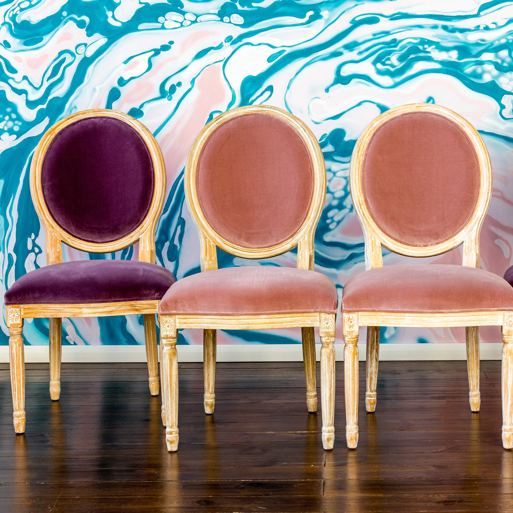 3113019 Стул «Луи / Пудровый фиолетовый» (бархат, миндаль) Object Desire  - Вид №4