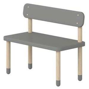 Скамья со спинкой Flexa Play, серая