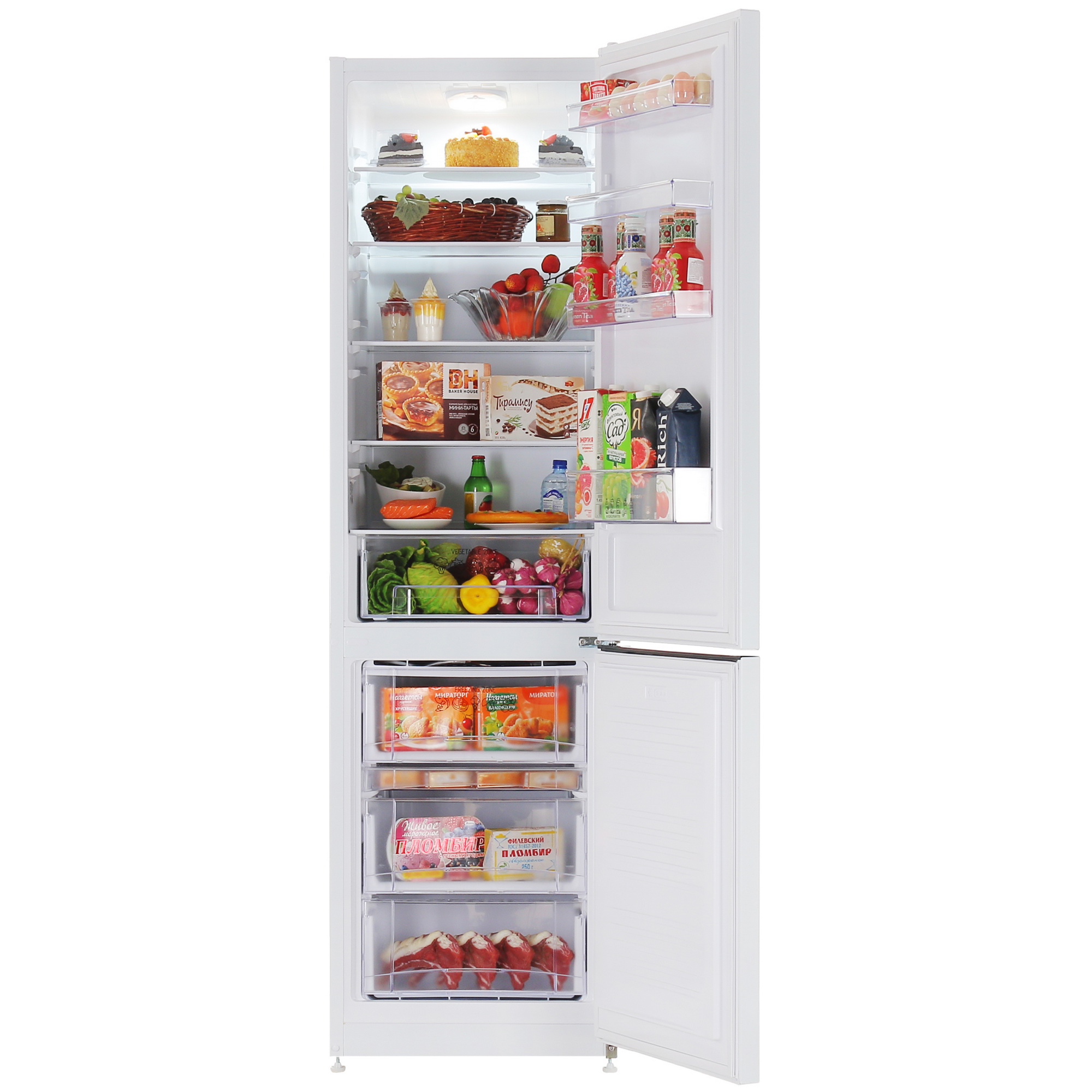 9021272 Холодильник с морозильником   Nordfrost NRB 154 W белый STDN-0067069 - Вид №5