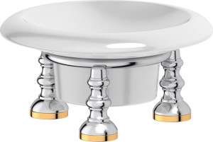 STI 128 Держатель с мыльницей настольный 3SC STILMAR CHROME/GOLD