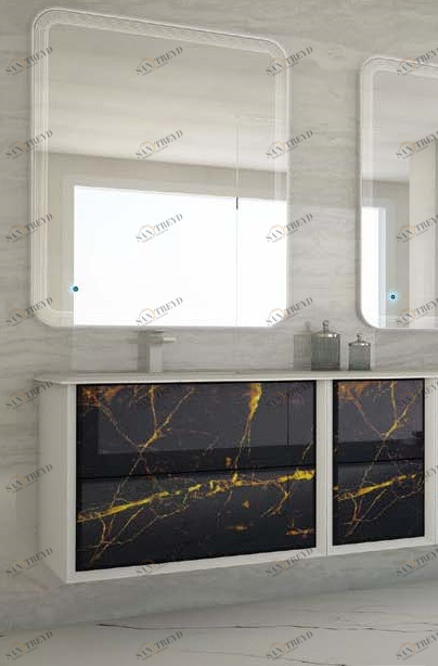 Мебель для ванной CEZARES BELLAGIO 105 Black&Gold Stone