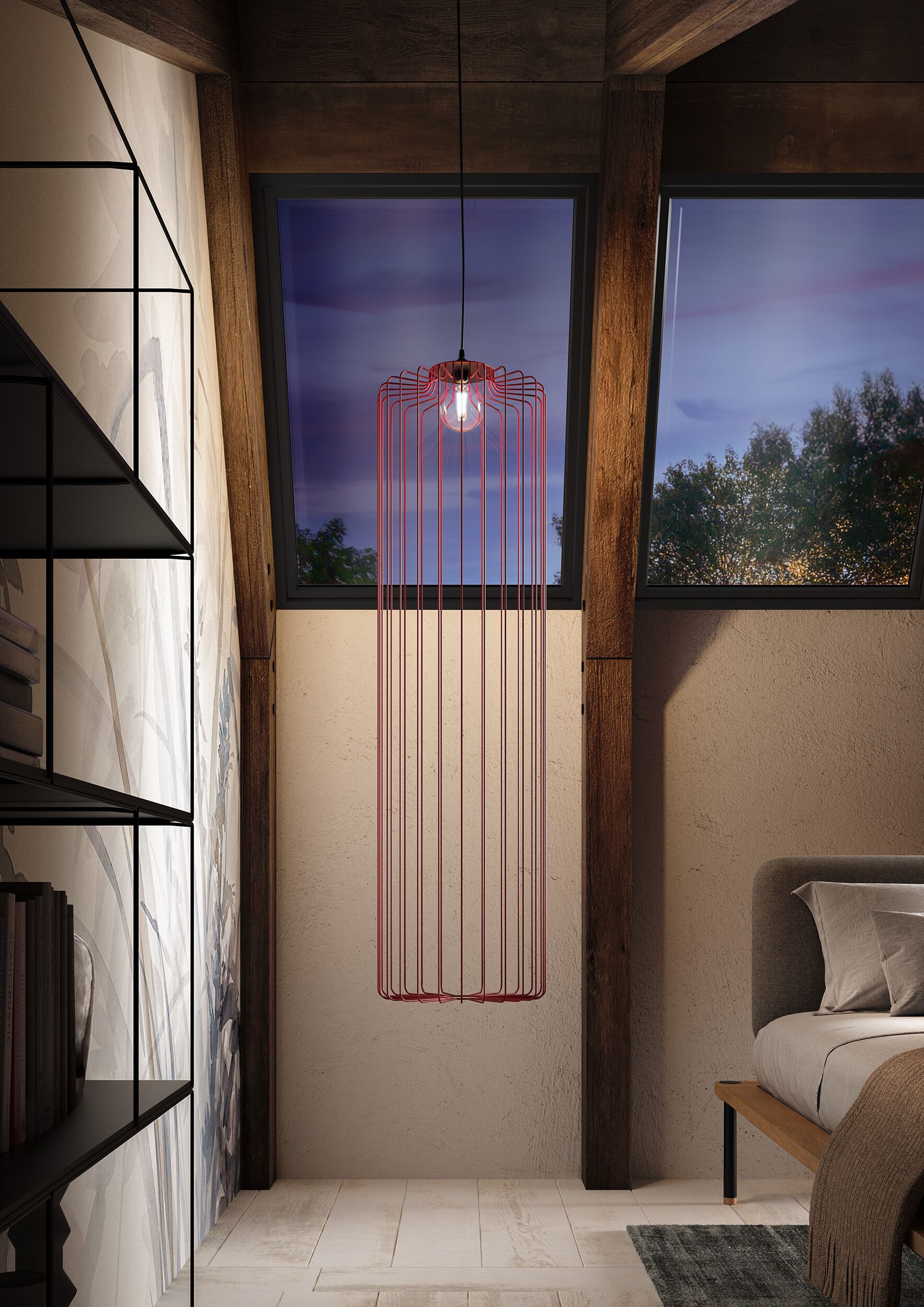 Подвесной светильник из железного стержня Pipedesign he LEI LALTRA ARCH-00100444 - Вид №4