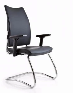 Luxy Консольное кожаное кресло с подлокотниками для залов ожидания Overtime