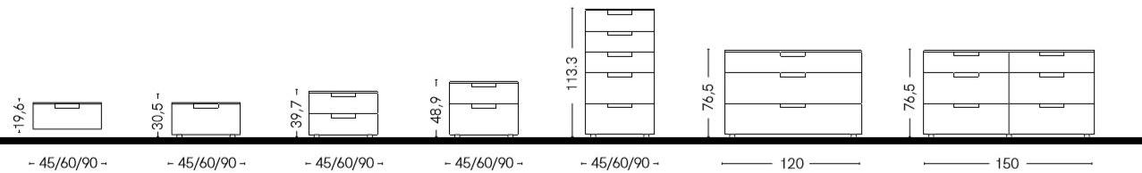 Zalf Прикроватная тумба с ящиками Raster sun-id-1456296 - Вид №3