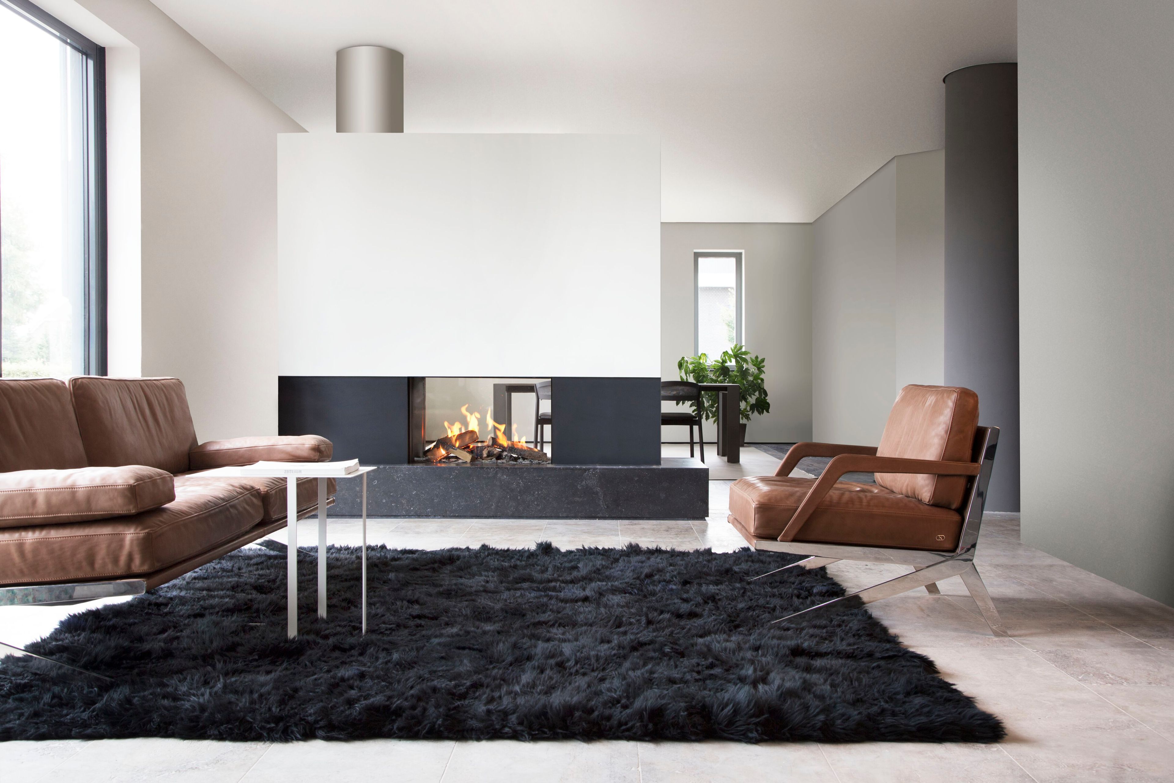 Отдельно стоящий двухсторонний газовый камин KALFIRE GP80/54T ARCH-00055486 - Вид №1