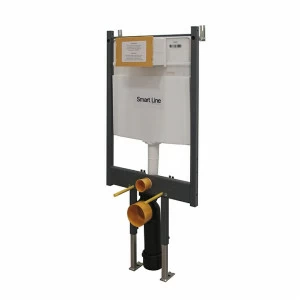 Скрытая рама с бачком уменьшенной толщины для подвесной унитаза. Для установки в светлую стену. Включает комплект креплений и соединительные трубы для унитаза.  Smart line NOKEN 100158012