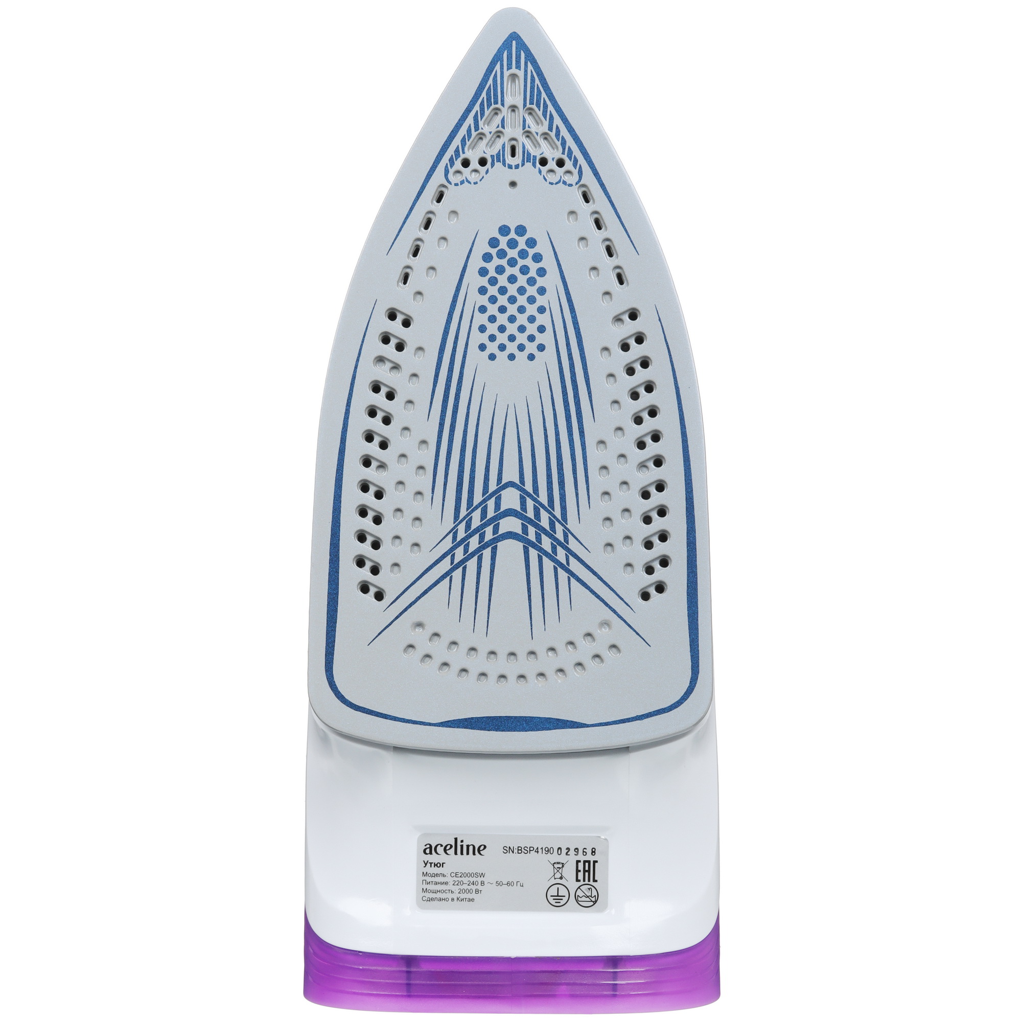 9100727 Утюг Aceline CE2000SW фиолетовый STDN-0092038 - Вид №3