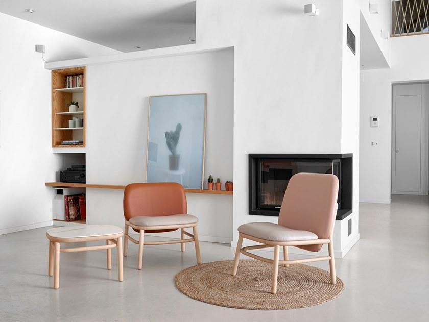 ONDARRETA Низкий табурет из ткани Lana sun-id-1485019 - Вид №6