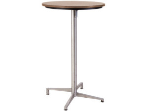 76.00.0075 Стол Победы Tradition Resysta sumatra 70 round + Bistro высокий каркас стола нержавеющая сталь Mbm