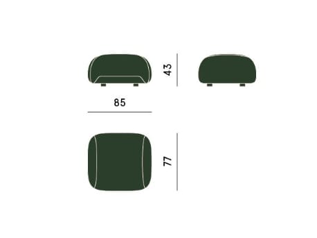 Прямоугольный пуф Carpanese Home Rising ARCH-00009147 - Вид №4