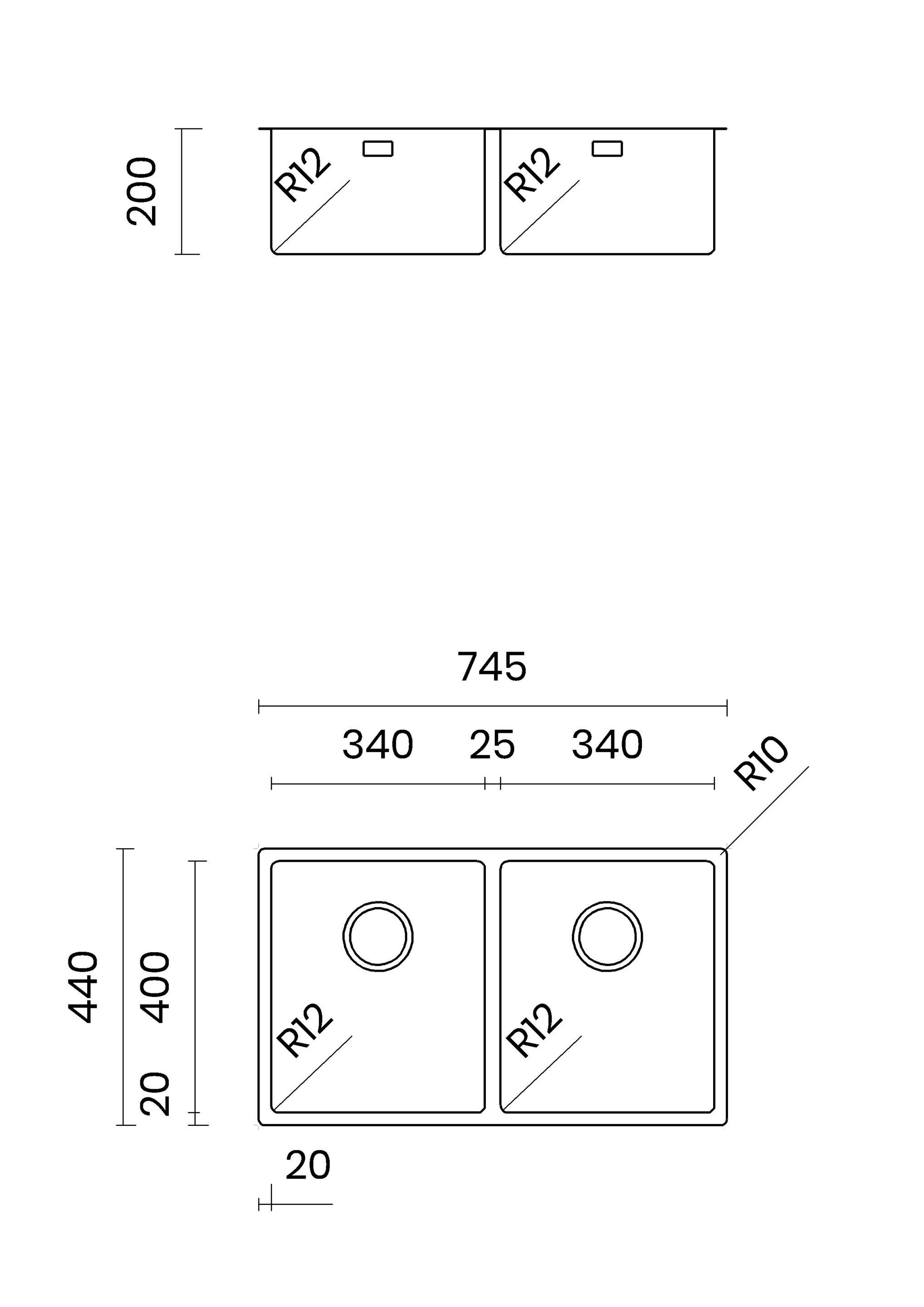 2 раковины из нержавеющей стали TASCA CANOVA ARCH-00104472 - Вид №3