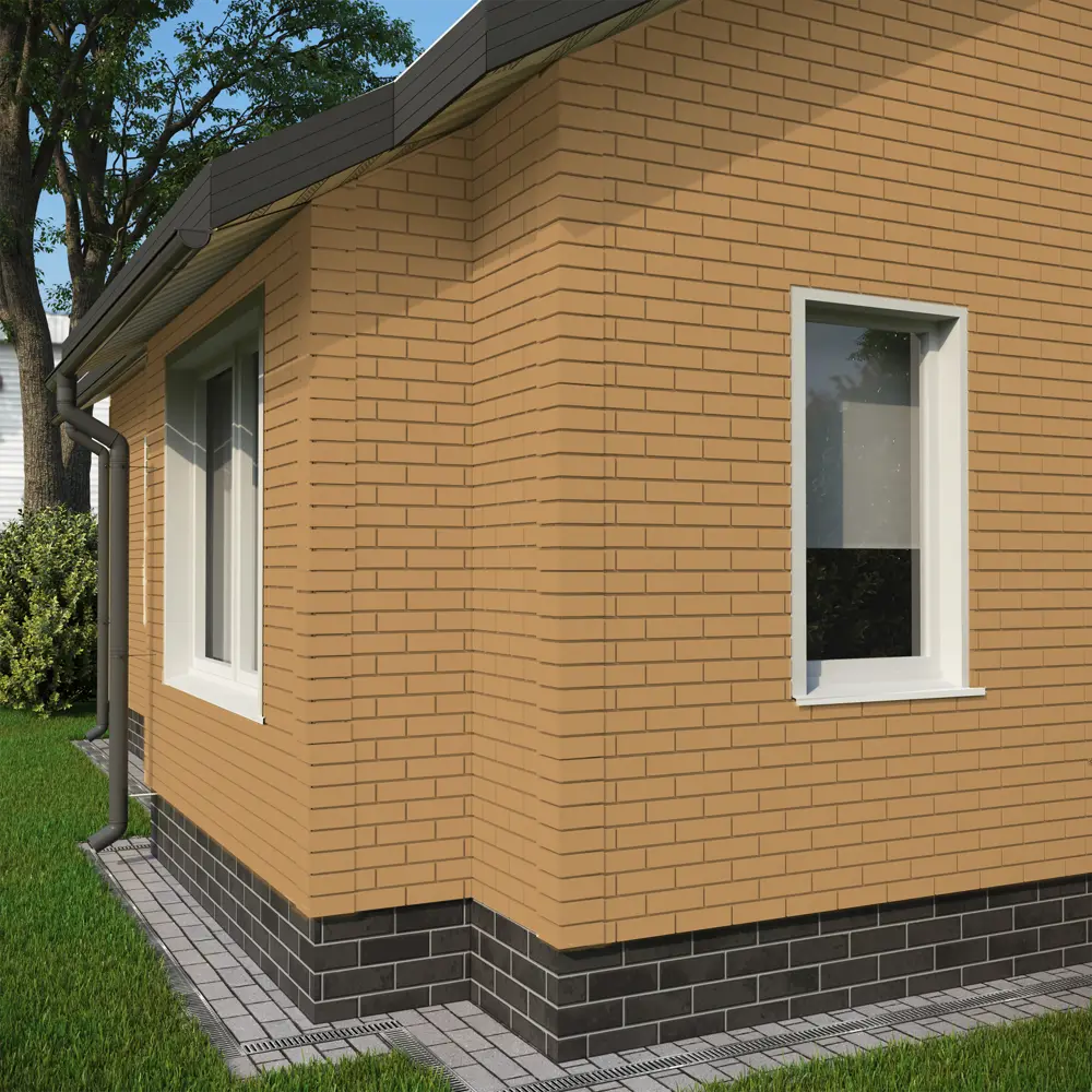 Фасадная панель Grand Line 417x1105 мм кирпич горчичный 0.38 м² 83515706 STLM-2107954  - Вид №2