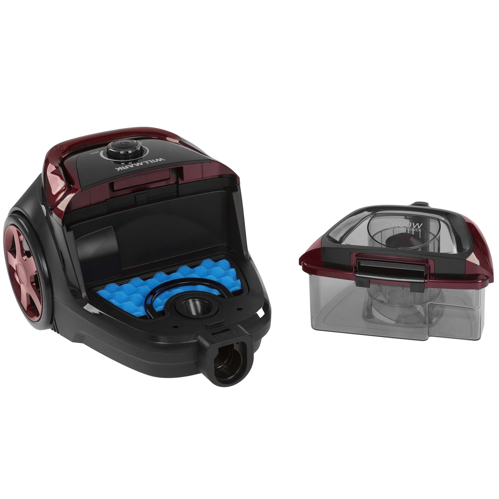 9269615 Пылесос Willmark VC-2630CYM бордовый STDN-0046149 - Вид №6