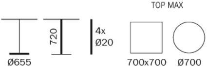Pedrali Садовый столик из стали Nolita 5454 - Вид №11